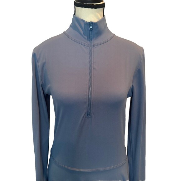 AS Revival BLUE Long Sleeve Athletic Golf Tennis Dress Stretchy Zipper Shorts XL - Picture 2 of 8